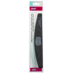 RONNEY - Pilnik do paznokci czarny NAILFILE HALF - MOON (100/180) 1 szt. RN 268    Z